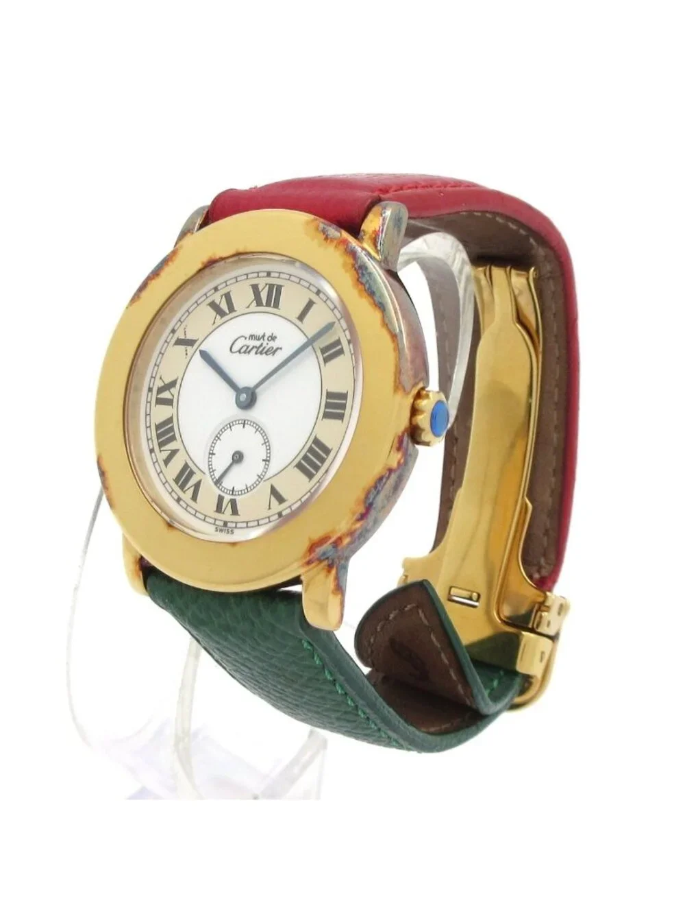 Cartier Watch Must 2 Ronde 925 Leather White